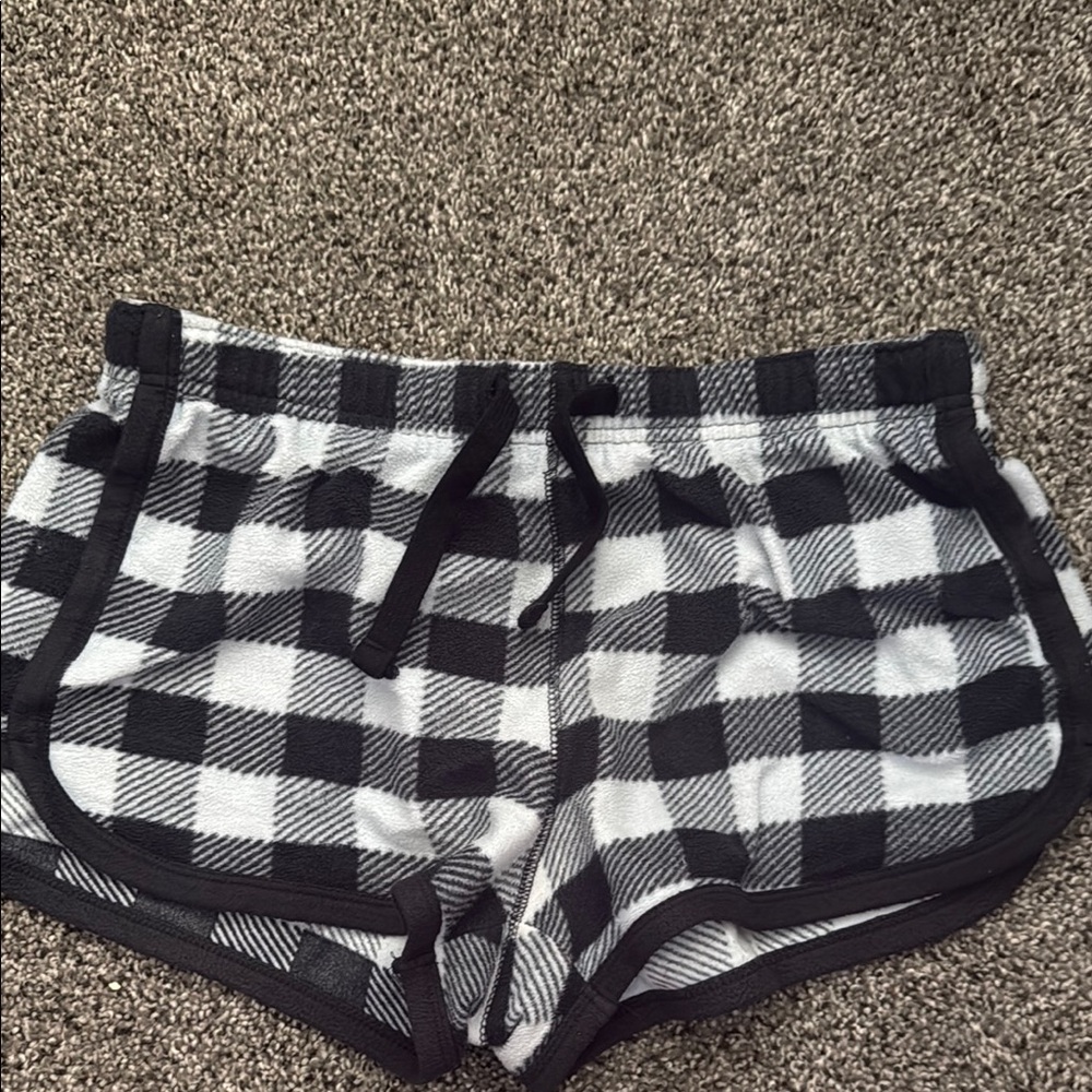 Black and White Checkered Shorts
